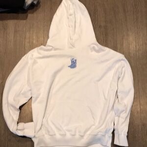 Hollister White Hoodie with blue Logo